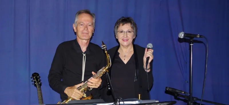 Hélène et Alain sur scène